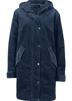 bonprix bonprix Parka de pana con forro suave Azul marino Best