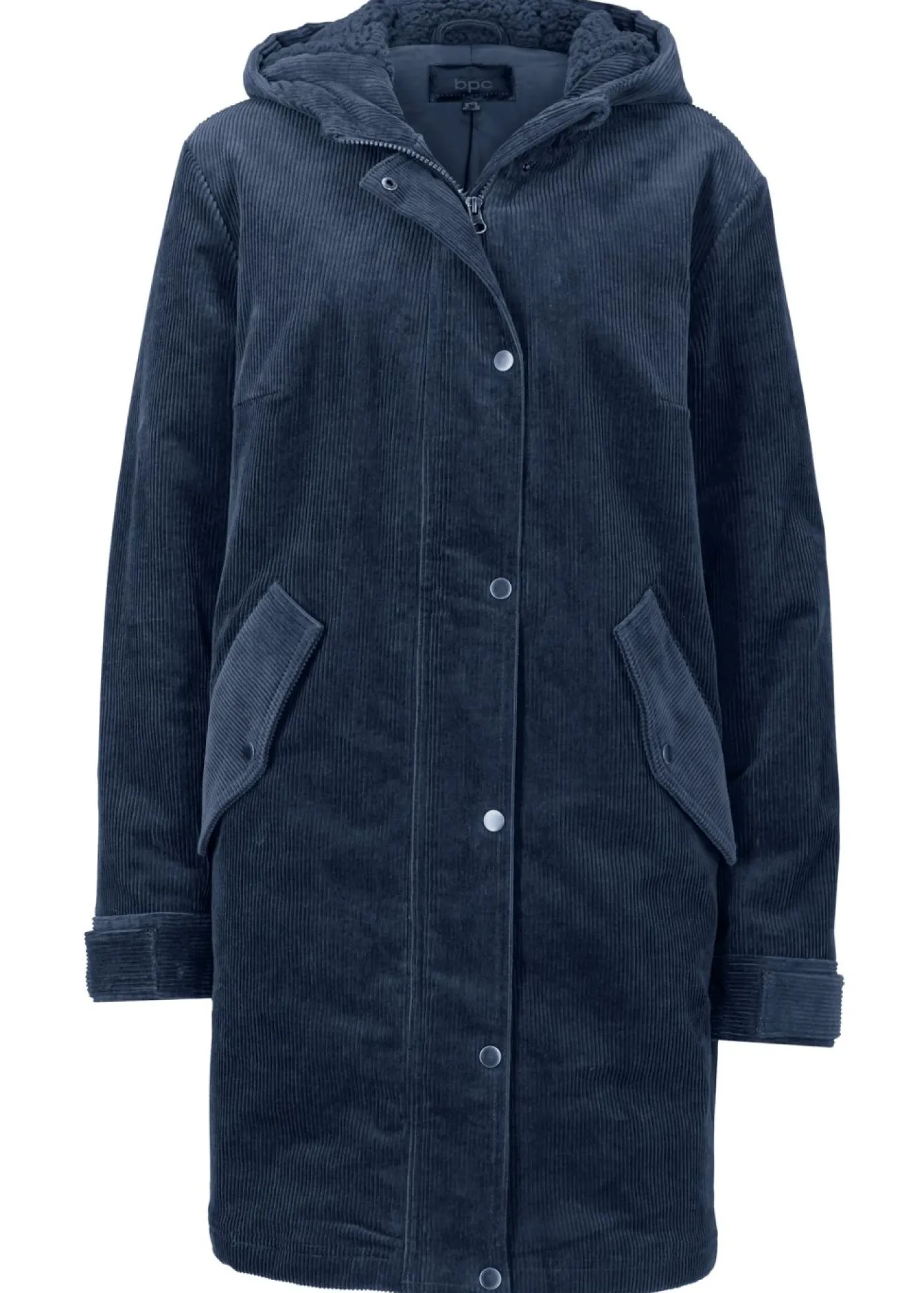 bonprix bonprix Parka de pana con forro suave Azul marino Best