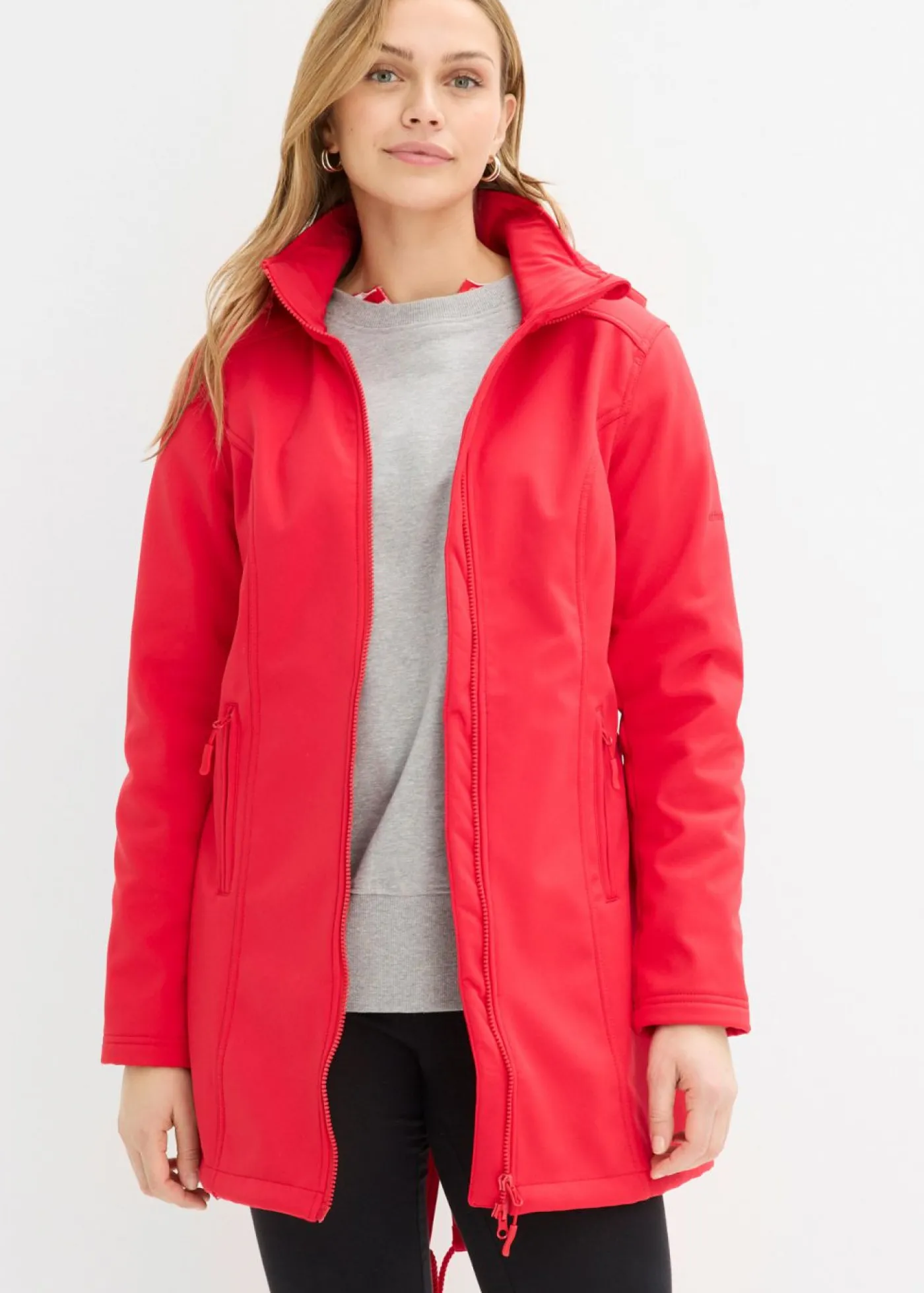 bonprix bonprix Parka de softshell repelente al agua Rojo Best