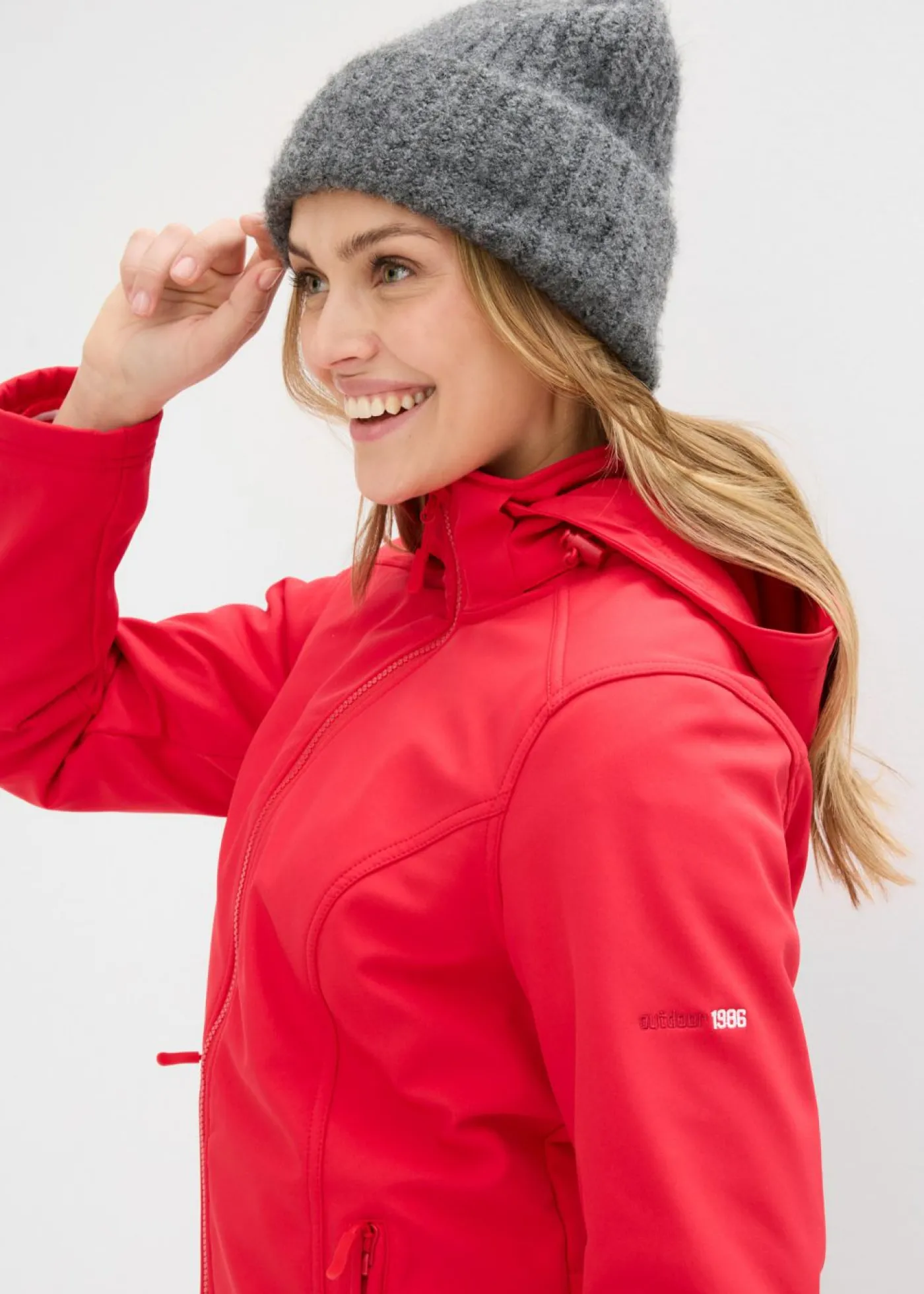 bonprix bonprix Parka de softshell repelente al agua Rojo Best