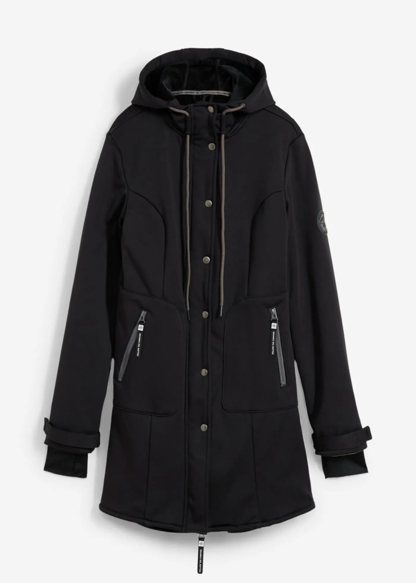 bonprix bonprix Parka de tejido Softshell Negro