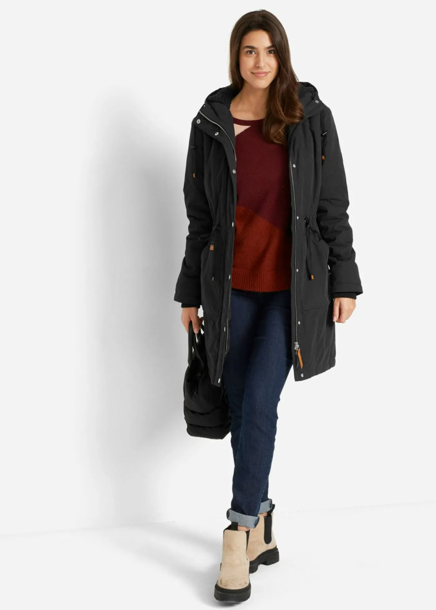 bonprix bonprix Parka forrada Negro Best