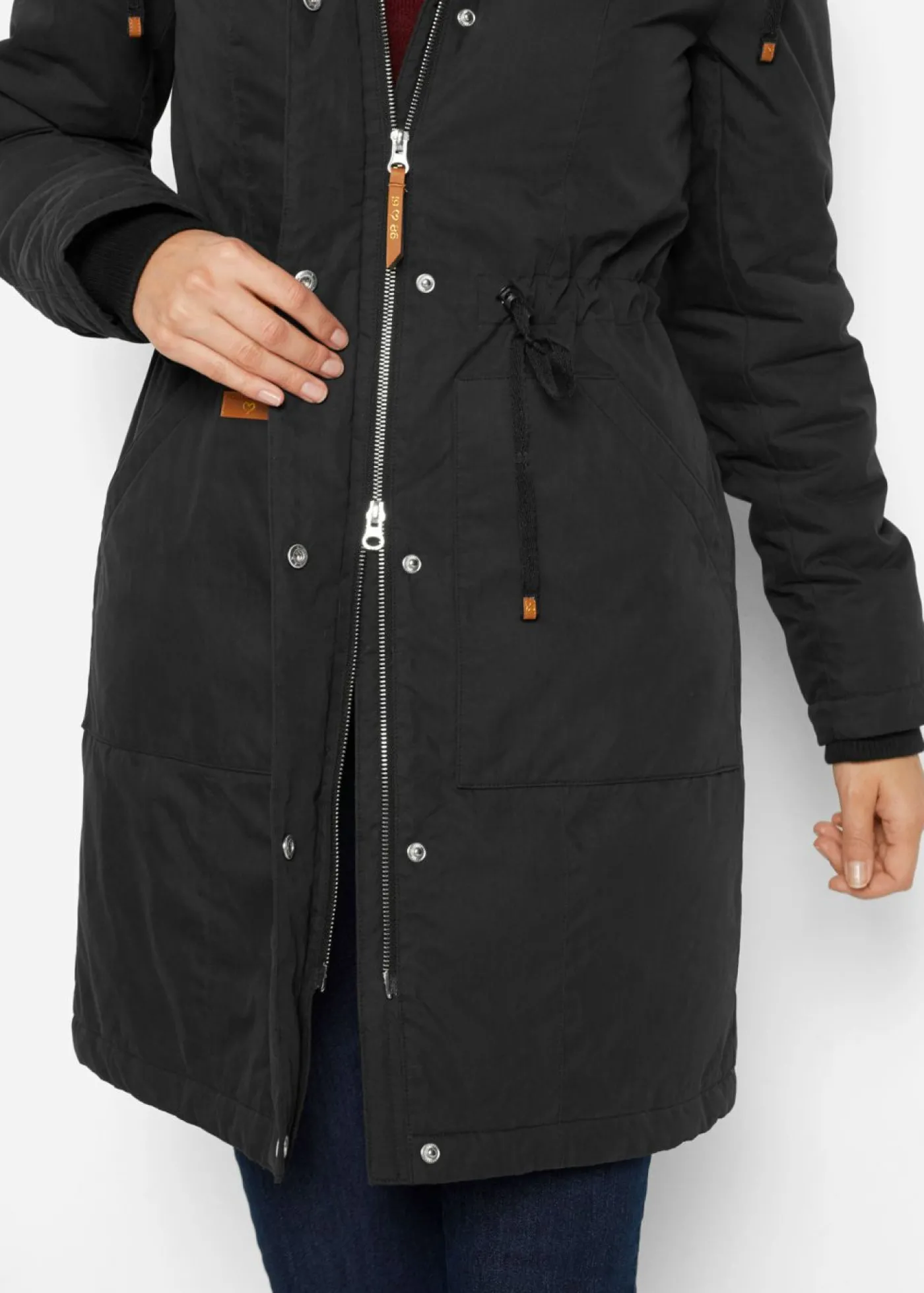 bonprix bonprix Parka forrada Negro Best
