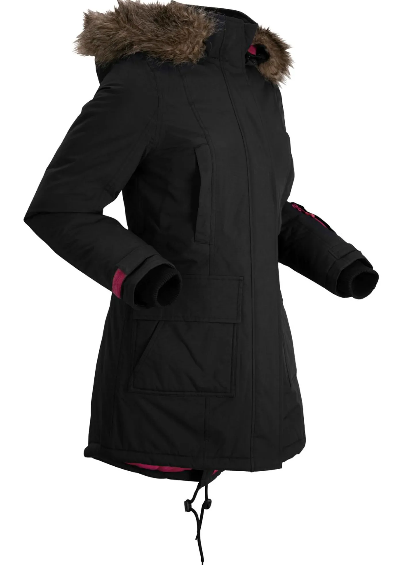 bonprix bonprix Parka funcional impermeable, guateada Negro Discount