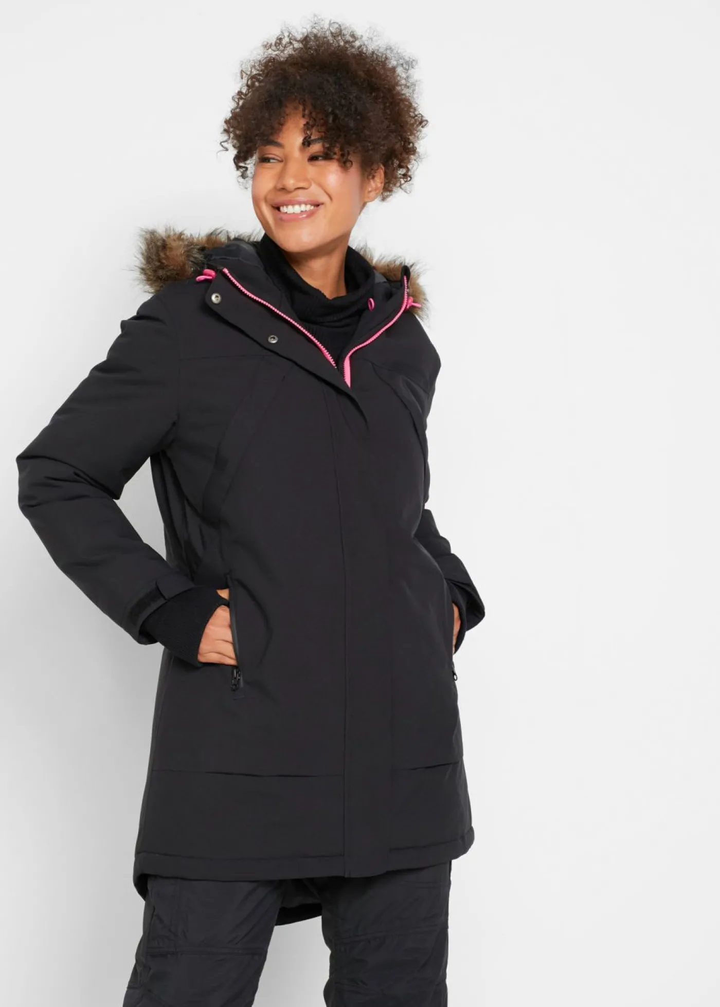 bonprix bonprix Parka funcional impermeable Negro Clearance