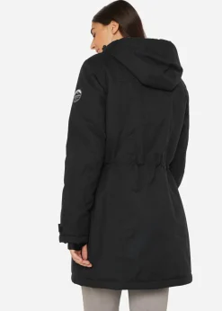 bonprix bonprix Parka funcional impermeable con forro de peluche en la capucha Negro Sale