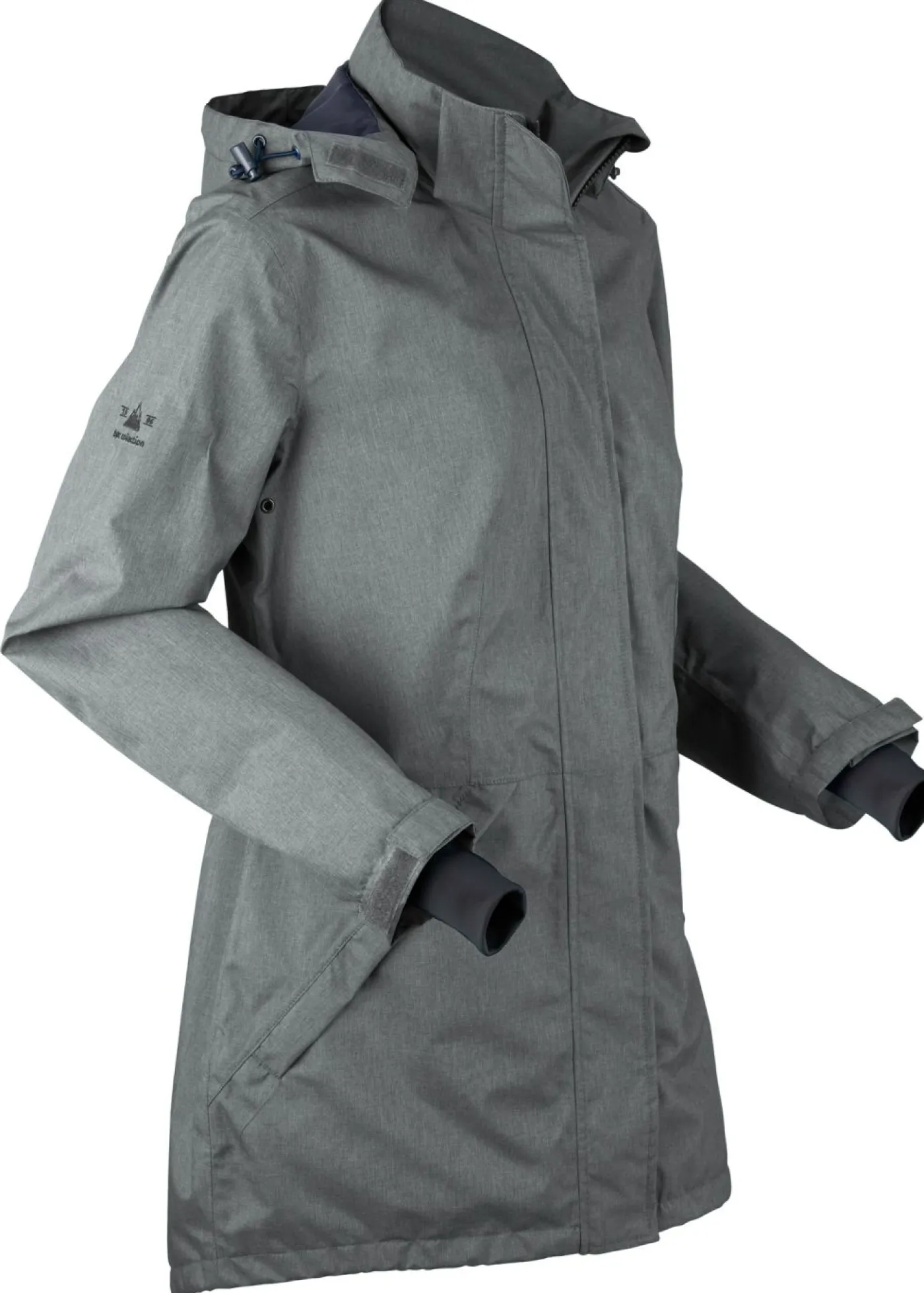 bonprix bonprix Parka funcional impermeable pizarra jaspeado Sale