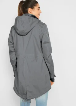 bonprix bonprix Parka funcional impermeable pizarra jaspeado Sale