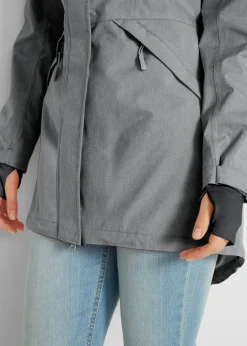 bonprix bonprix Parka funcional impermeable pizarra jaspeado Sale