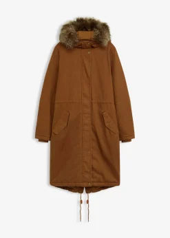 bonprix bonprix Parka larga acolchada Marrón coñac Discount