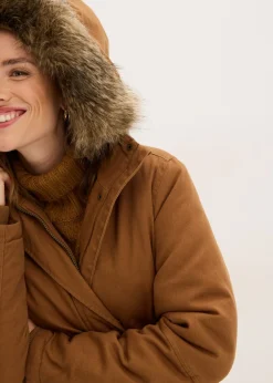 bonprix bonprix Parka larga acolchada Marrón coñac Discount