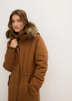 bonprix bonprix Parka larga acolchada Marrón coñac Discount
