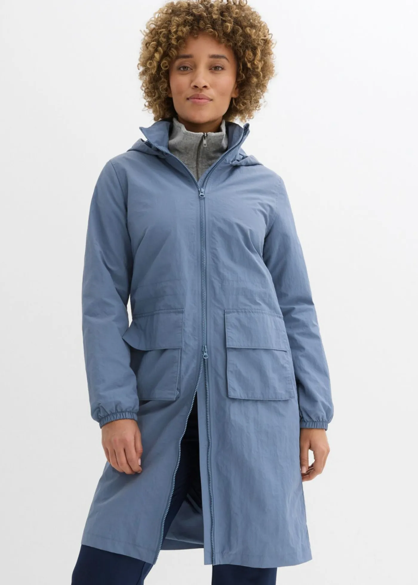 bonprix bonprix Parka ligera repelente al agua Azul ahumado Sale