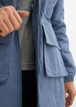 bonprix bonprix Parka ligera repelente al agua Azul ahumado Sale