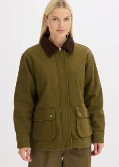 bonprix bonprix Parka oversize oliva-marrón oscuro Clearance