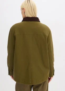bonprix bonprix Parka oversize oliva-marrón oscuro Clearance