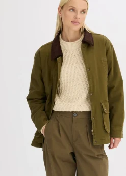 bonprix bonprix Parka oversize oliva-marrón oscuro Clearance