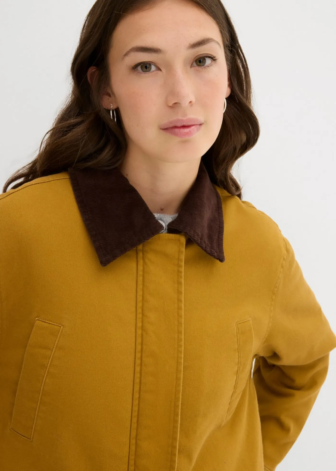 bonprix bonprix Parka oversize marrón dorado-marrón oscuro Clearance