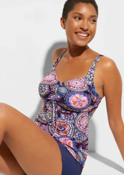 bonprix bonprix Parte superior de tankini púrpura/rosa caliente Online