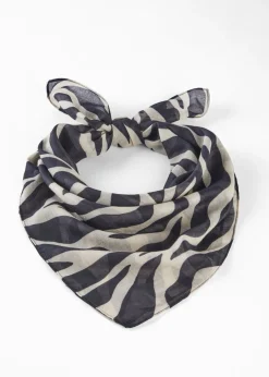 bonprix bonprix Pañuelo estampado cebra negro-crema Discount
