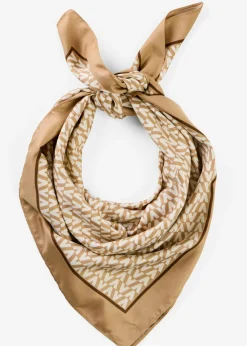 bonprix bonprix Pañuelo grande con estampado gráfico Marrón-beige Sale