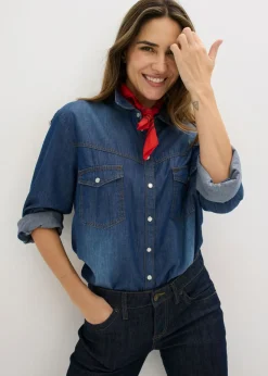 bonprix bonprix Pañuelo Nicky de algodón puro fresa-rojo rubí con rayas Outlet