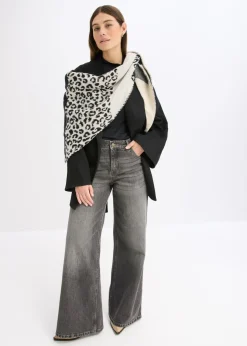 bonprix bonprix Pañuelo triangular estampado leo marrón-negro Outlet