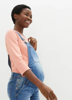 bonprix bonprix Peto premamá, pernera recta azul blanqueado Hot
