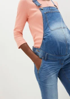 bonprix bonprix Peto premamá, pernera recta azul blanqueado Hot