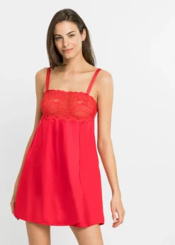 bonprix bonprix Picardías con efecto brillante Rojo New