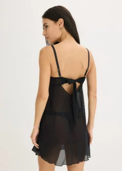 bonprix bonprix Picardías sin aros con encaje de corazones Negro Sale