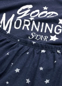 bonprix bonprix Pijama corto Azul marino jaspeado New