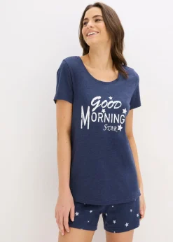 bonprix bonprix Pijama corto Azul marino jaspeado New
