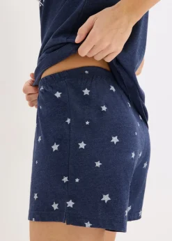 bonprix bonprix Pijama corto Azul marino jaspeado New
