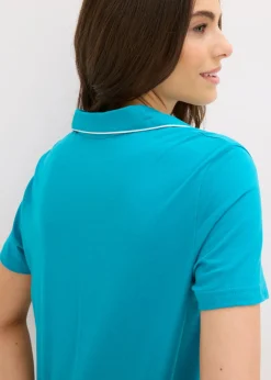 bonprix bonprix Pijama corto con botones Azul laguna Outlet