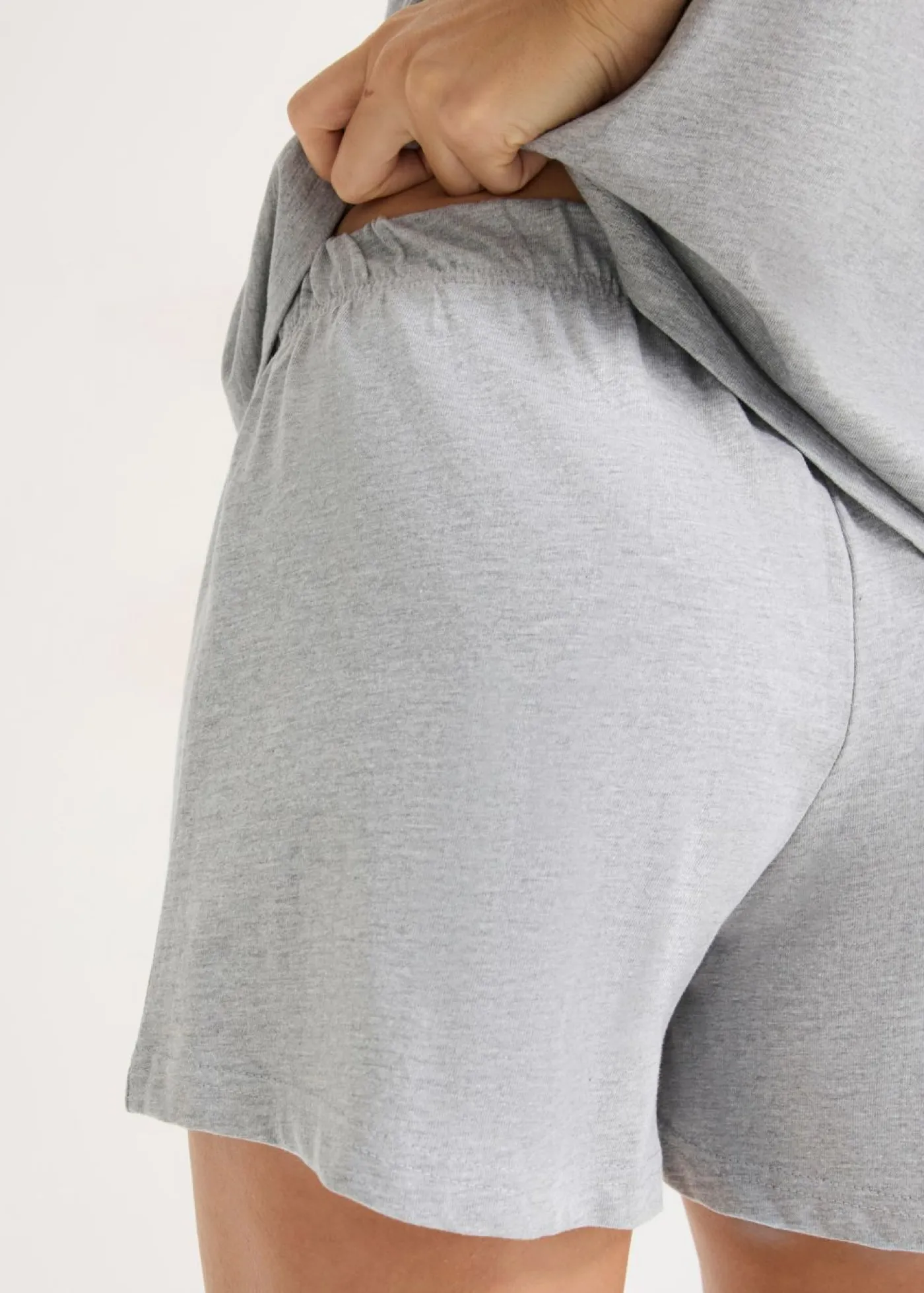 bonprix bonprix Pijama corto con botones Gris claro jaspeado New