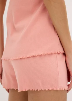 bonprix bonprix Pijama corto con delicado ribete de encaje Rosa vintage Best