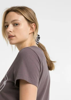bonprix bonprix Pijama corto con gomilla para el pelo Baya ahumado de rayas Hot