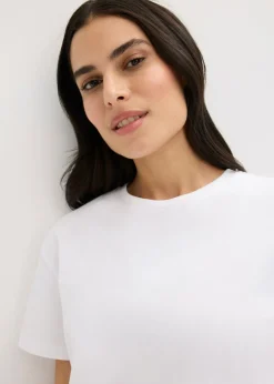 bonprix bonprix Pijama corto con pantalón tejido blanco a cuadros Hot