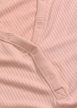 bonprix bonprix Pijama corto de canalé suave Rosa vintage Hot