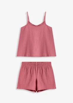 bonprix bonprix Pijama corto de muselina suave y tirantes finos sorbete de frutos rojos Outlet