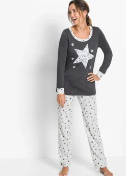 bonprix bonprix Pijama de algodón orgánico carbón moteado Discount