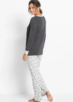 bonprix bonprix Pijama de algodón orgánico carbón moteado Discount