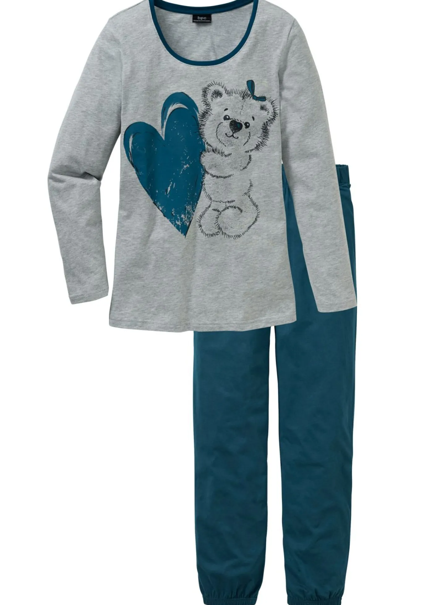 bonprix bonprix Pijama de algodón orgánico Azul petróleo Outlet