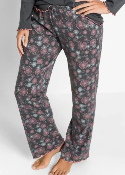 bonprix bonprix Pijama de algodón orgánico puro Gris estampado Clearance