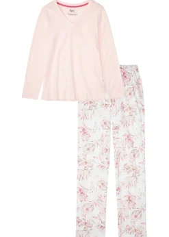 bonprix bonprix Pijama de algodón orgánico puro con flores