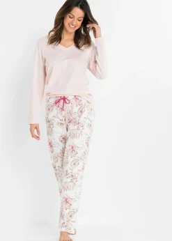 bonprix bonprix Pijama de algodón orgánico puro con flores
