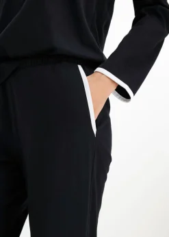 bonprix bonprix Pijama de algodón puro Negro-blanco Clearance
