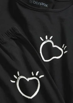 bonprix bonprix Pijama de algodón suave Negro Best