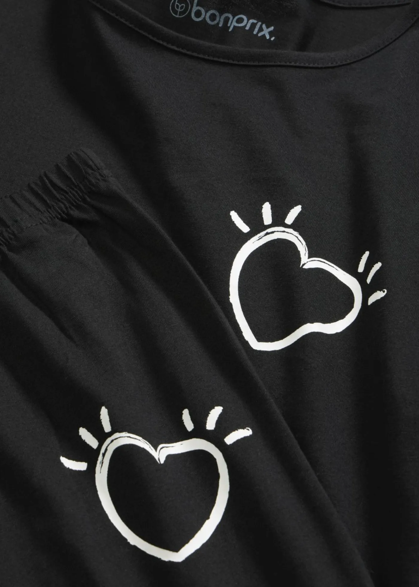 bonprix bonprix Pijama de algodón suave Negro Best